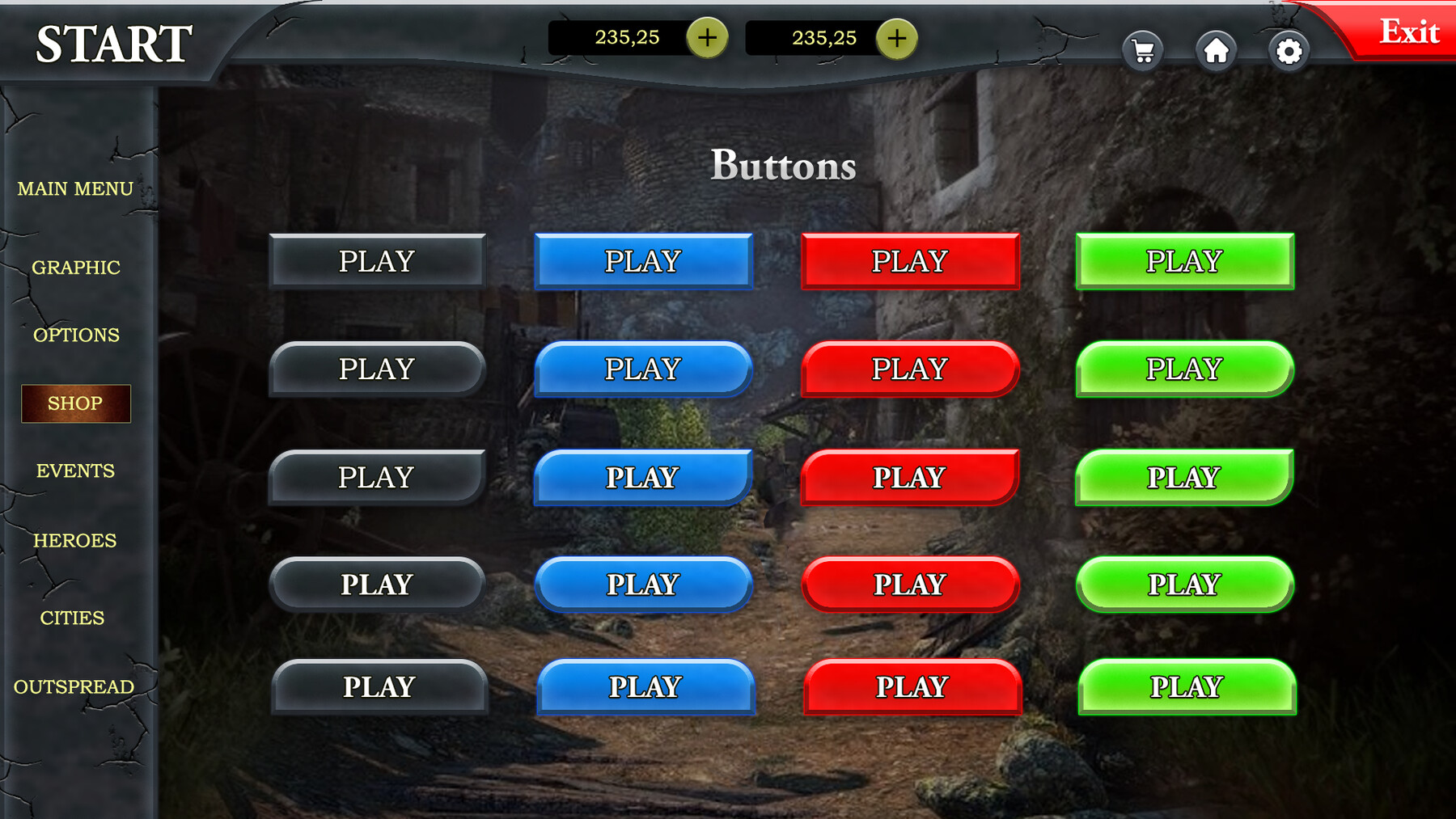 ArtStation - MEDIEVAL RPG GAME UI TEMPLATE KIT | Game Assets