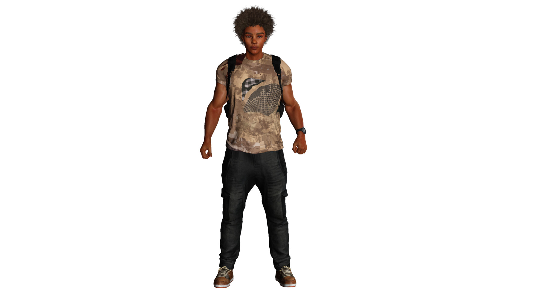 ArtStation - AAA 3D MODEL AFRO/NEGRO MALE - RIGGED GAME READY CHARACTER ...