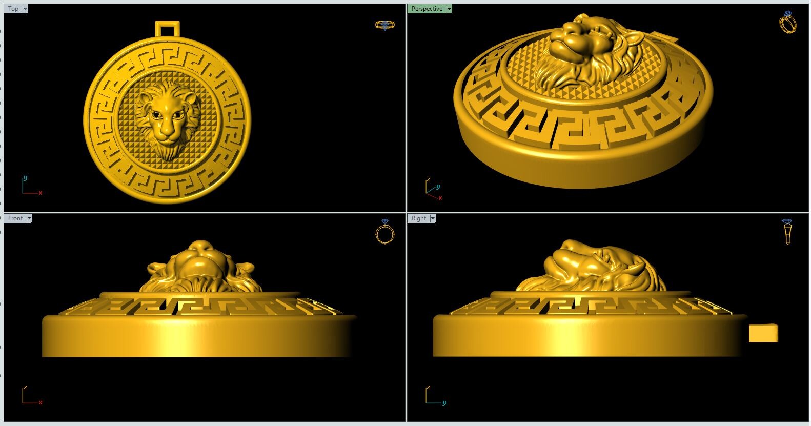 ArtStation - Lion pendant | jewelry lion pendant | 3D print lion model ...