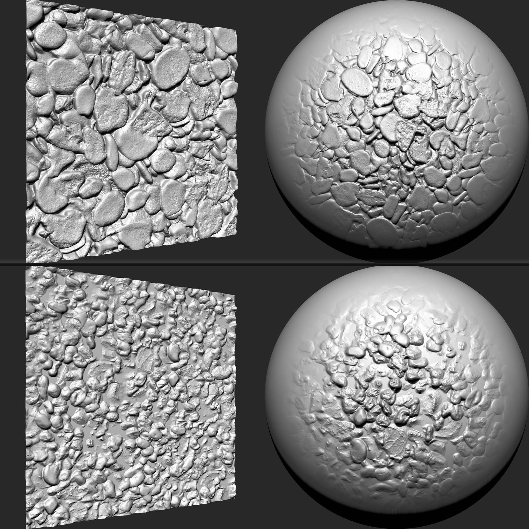 ArtStation - Stone Gravels VDM brushes , Alpha and Noise | Brushes