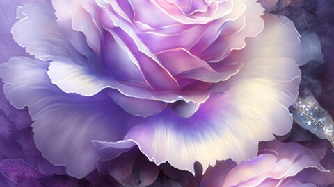 blooming purple rose
