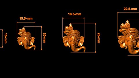 Ganesha pendant | ganesh pendant CAD file | Indian God Ganesha |3D printing Ganesha file | jewelry file ganpati
