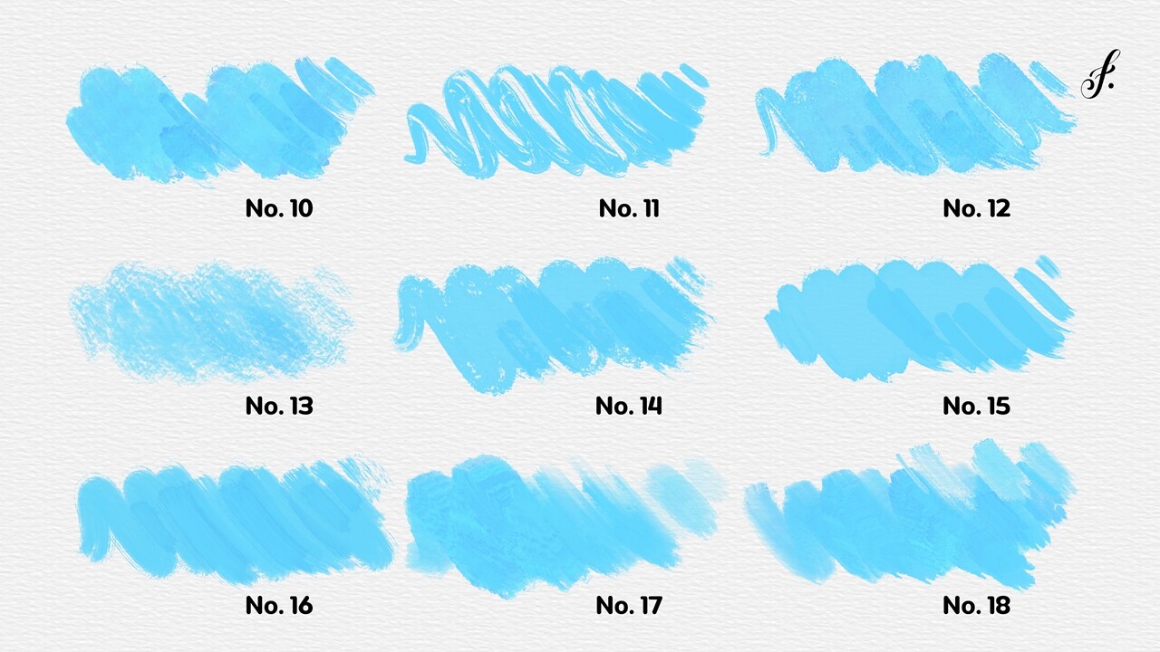 ArtStation Gouache Procreate Brush 130 Gouache Brushes for