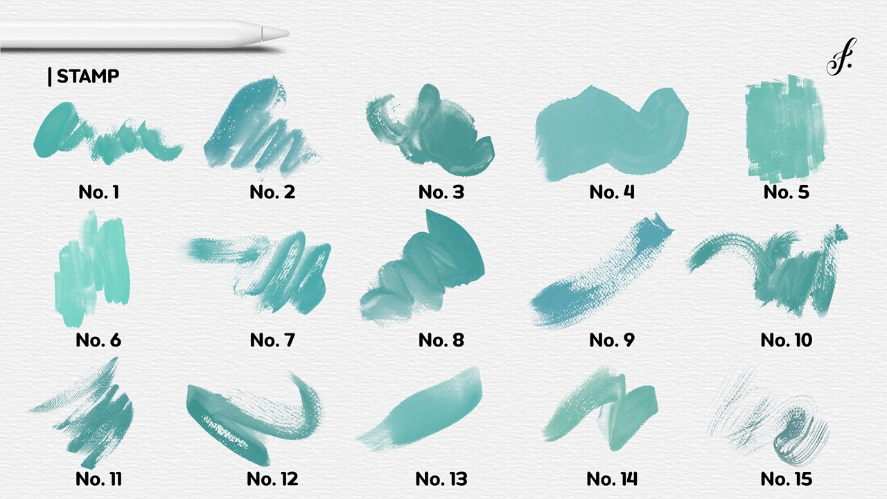 ArtStation Gouache Procreate Brush 130 Gouache Brushes for