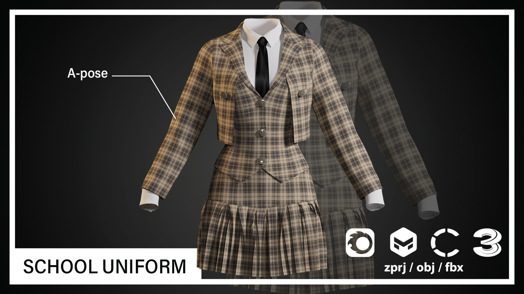 ArtStation - School Uniform | Game Assets