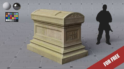 Graveyard Coffin - high quality, render ready - 4K PBR textures