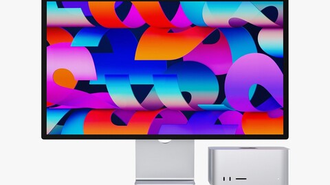 Apple Studio Display and Mac studio Low-poly 3D model