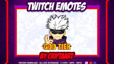 Twitch Emote / Satoru Gojo Emote / Anime Emote / God Tier Emote / Husband / Manga