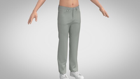 Jeans - Corduroy, Marvelous Designer, Clo +obj, fbx