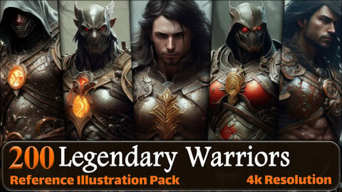 200 Legendary Warriors Reference Pack | 4K | v.1