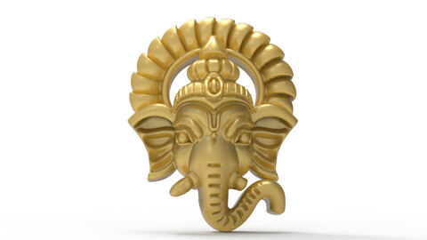Ganesha pendant2 | ganesh pendant CAD file | Indian God Ganesha |3D printing Ganesha file | jewelry file ganpati