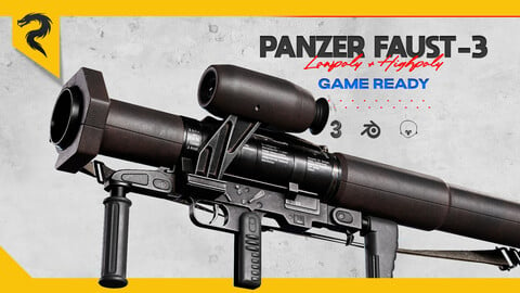 Panzerfaust 3 rocket launcher game ready asset