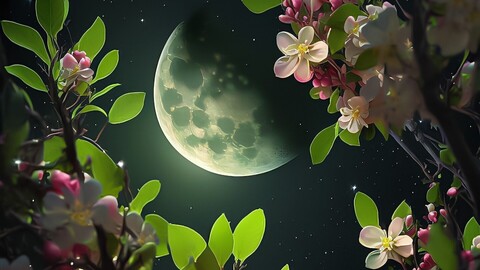 Garden under the moon 1 group of pictures