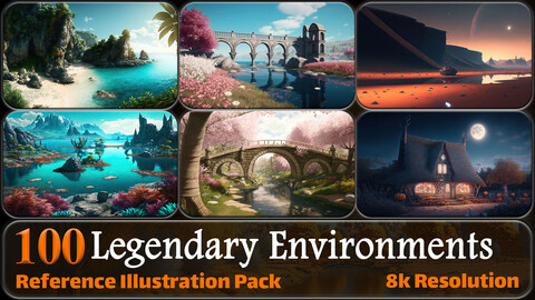 100 Legendary Environments Reference Pack | 8K | v.1