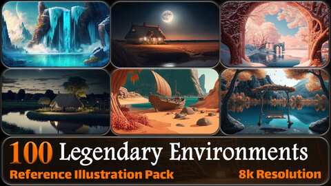 100 Legendary Environments Reference Pack | 8K | v.2