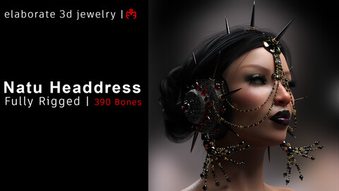 Natu 3d Jewelry Headdress by ParallaxCreates