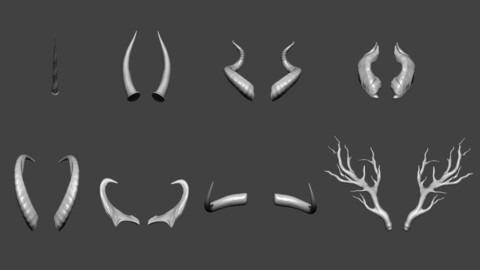 8 IMM Creature horns set (OBJ & ZTOOL FILES)