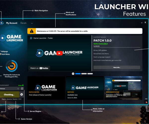 ArtStation - Game Launcher - Patcher & Updater | Resources