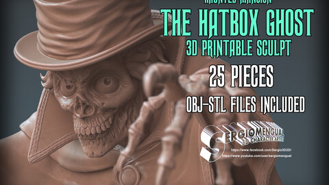 Disney Haunted Mansion The Hatbox Ghost 3D Printable Sculpt