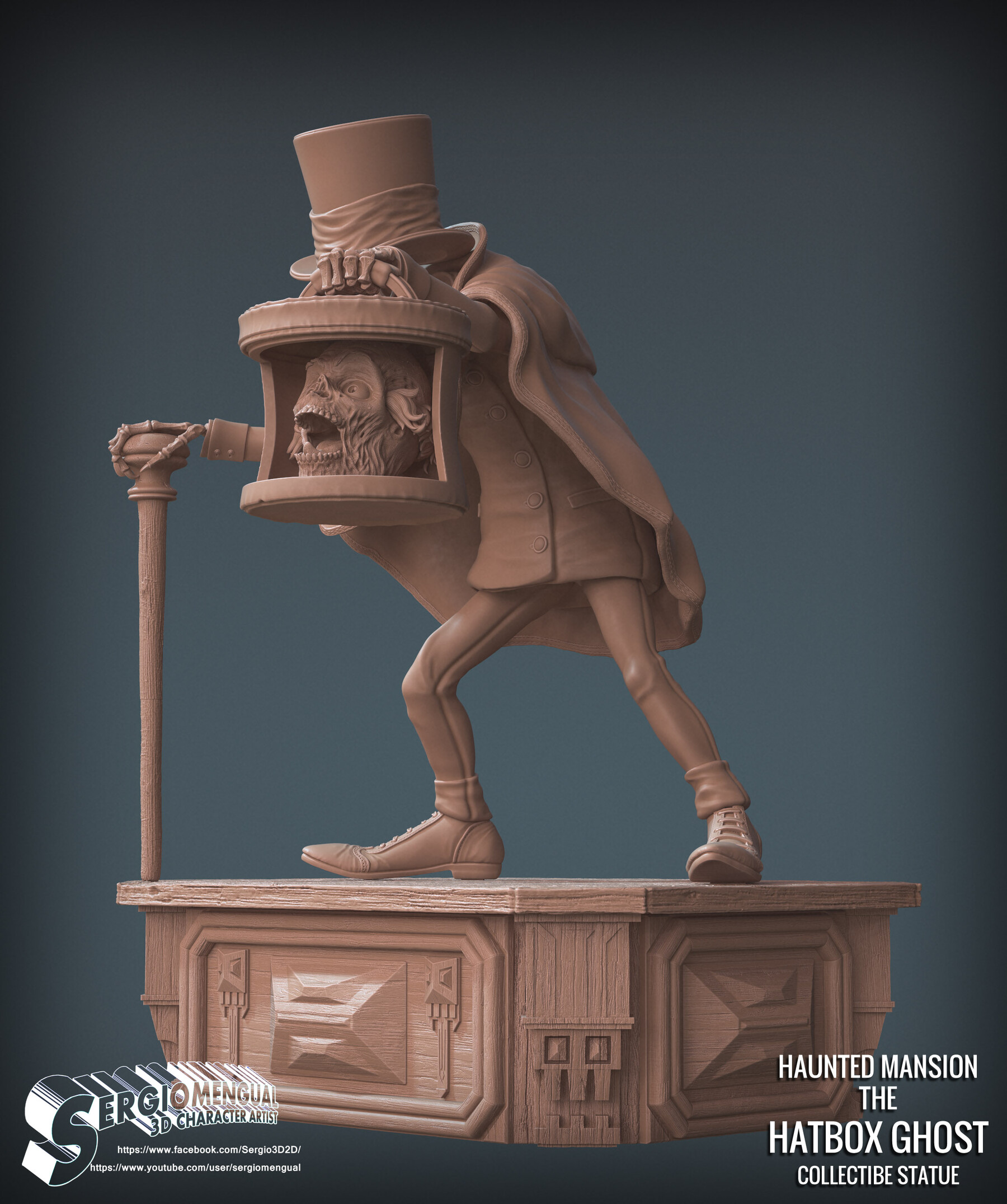 Hat outlet Box Ghost 3d printed bust