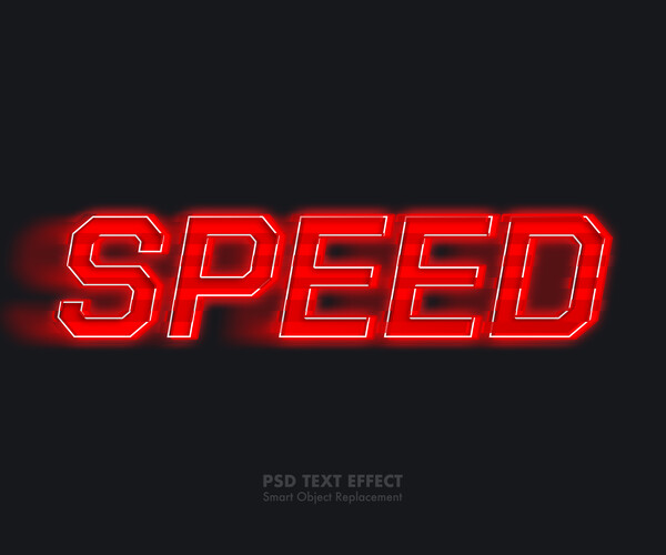 ArtStation - 3D Speed PSD fully editable text effect. Layer style PSD ...