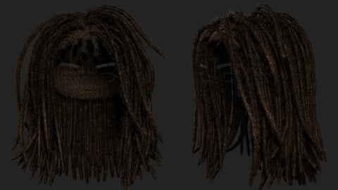 Dreadlocks Low Poly