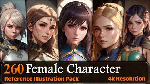 260 Female Character Reference Pack | 4K | v.1