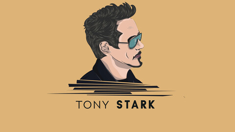 Vector Art of Tony Stark (RDJ)