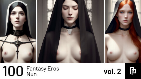 Fantasy Eros Nun - Character reference artworks