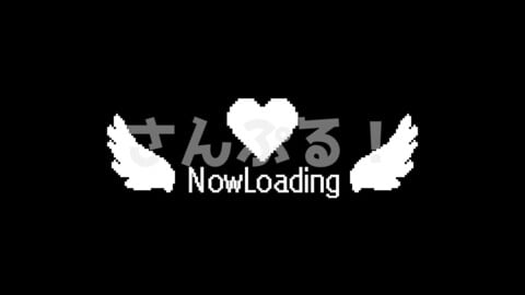 NowLoading [Pixel heart Angel] Text animation/OBS/SLOBS/Youtuber/Streamer/Vtuber Assets