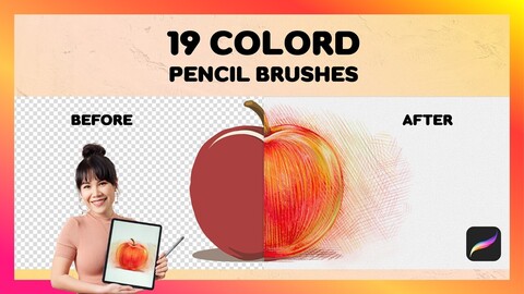 Pencil Procreate Brushes | 19 Colored Pencil Brushes For Procreate