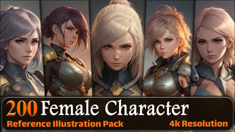 200 Female Character Reference Pack | 4K | v.2