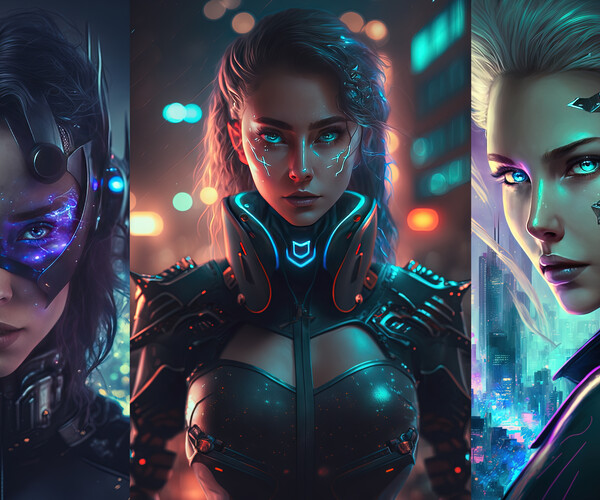 ArtStation - 103 arts - Cyber Girl - Concept Reference Pack Vol.03 ...