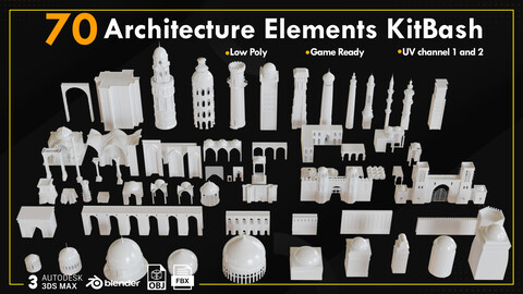 70 Architecture Elements KitBash