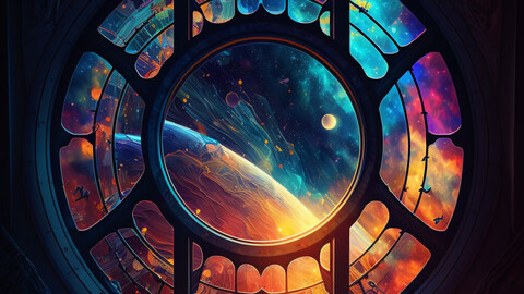 Sci-Fi Stained Glass v2