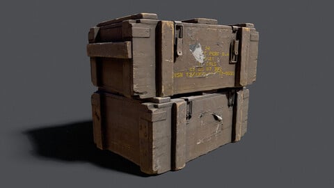WW2 Ammo Box - Photogrammetry Scanned Game Asset