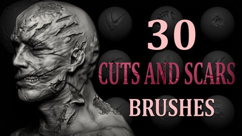 30 Cuts and Scars Brush + Alphas