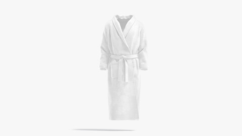 White Hotel Bathrobe - fabric spa bath robe