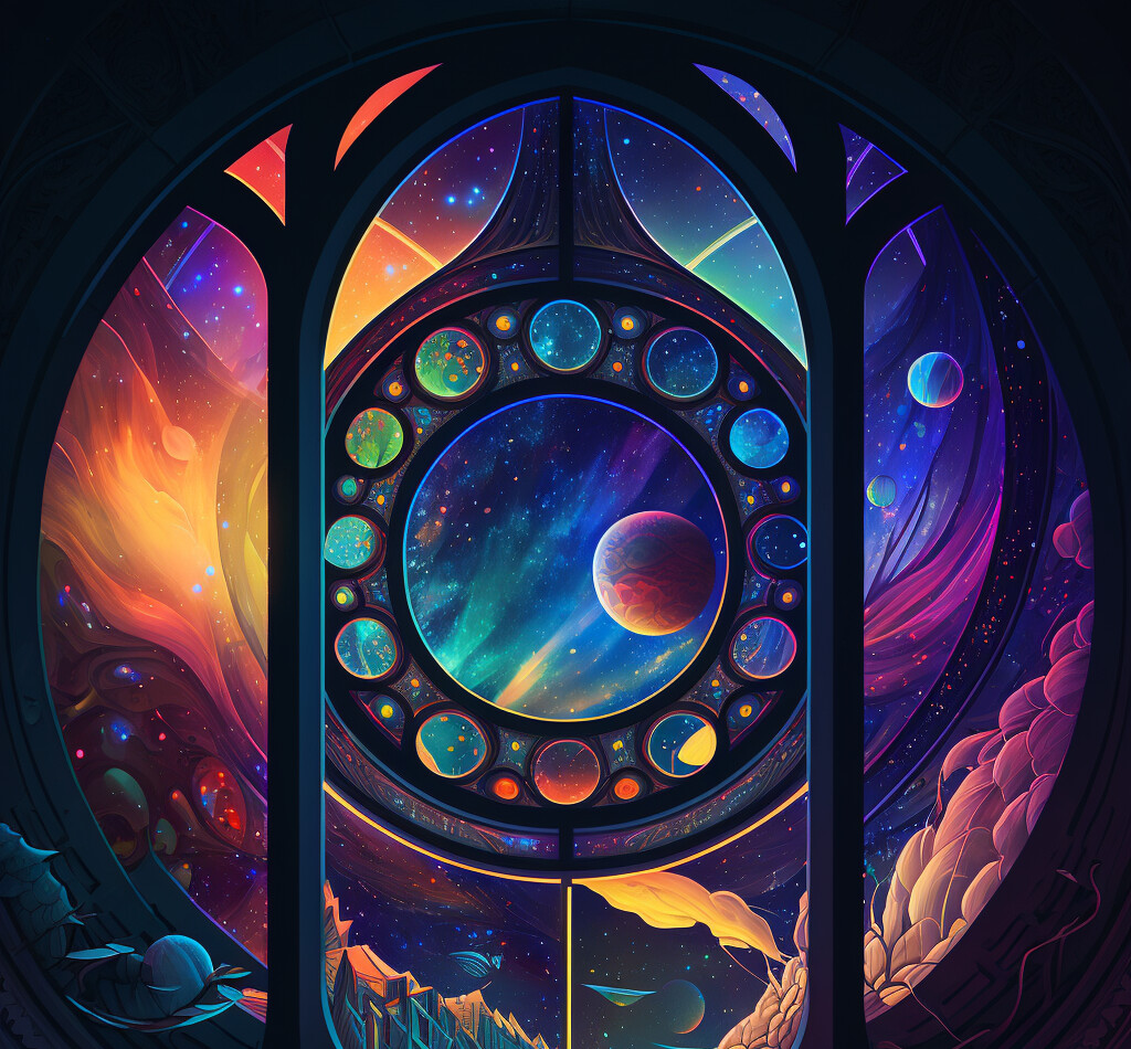 ArtStation - Sci-Fi Stained Glass Pack (5 Images) | Artworks