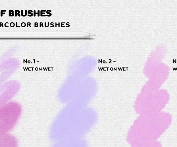 Artstation Watercolor Procreate Brushes 3 Watercolor Brushes For