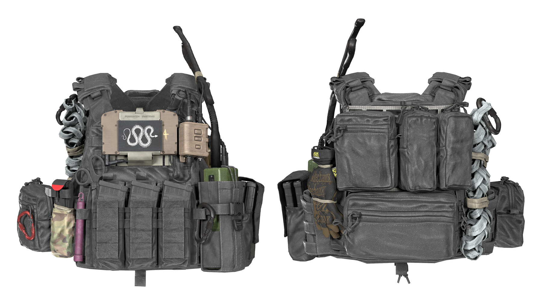 ArtStation AVS PLATE CARRIER V1 Game Assets
