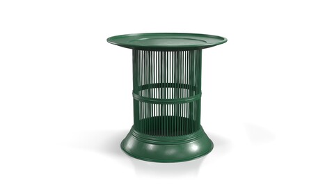 Thai Green Lacquered Bamboo Drum