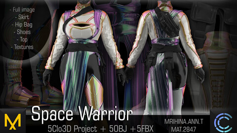 .Space Warrior. Clo3D. Marvelous Designer.