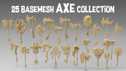 25 basemesh axe collection