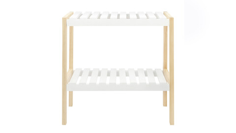 Whitewood 2-tier multi-purpose shelf