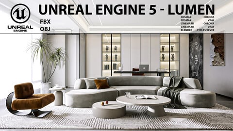 Apartment Studio Design 02 for Unreal Engine