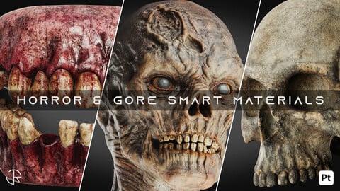 Horror & Gore Smart Materials for Substance 3d Painter Vol 01