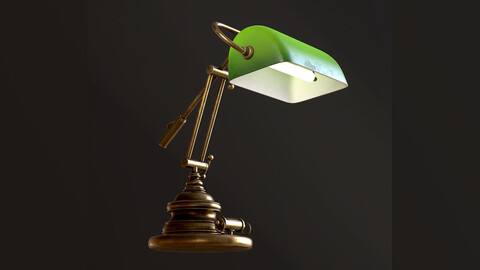 Old Green Banker's Lamp