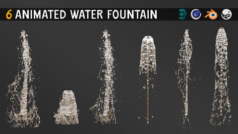 6 Animated water  Fountain_ Set 02