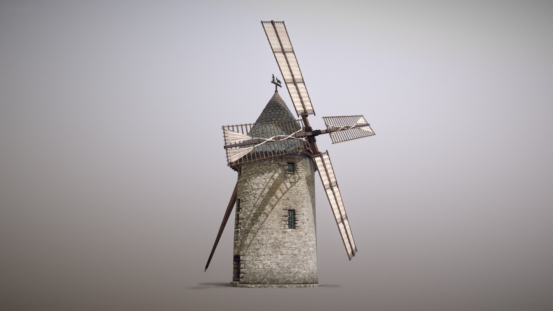 ArtStation - France Windmill Largny-sur-Automne | Game Assets